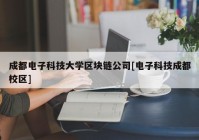 成都电子科技大学区块链公司[电子科技成都校区]