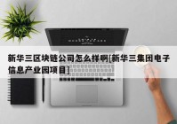 新华三区块链公司怎么样啊[新华三集团电子信息产业园项目]